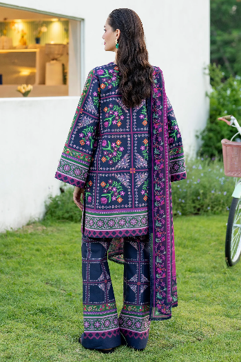 DIGITAL PRINT 3PC SILK UNSTITCHED SUIT 29