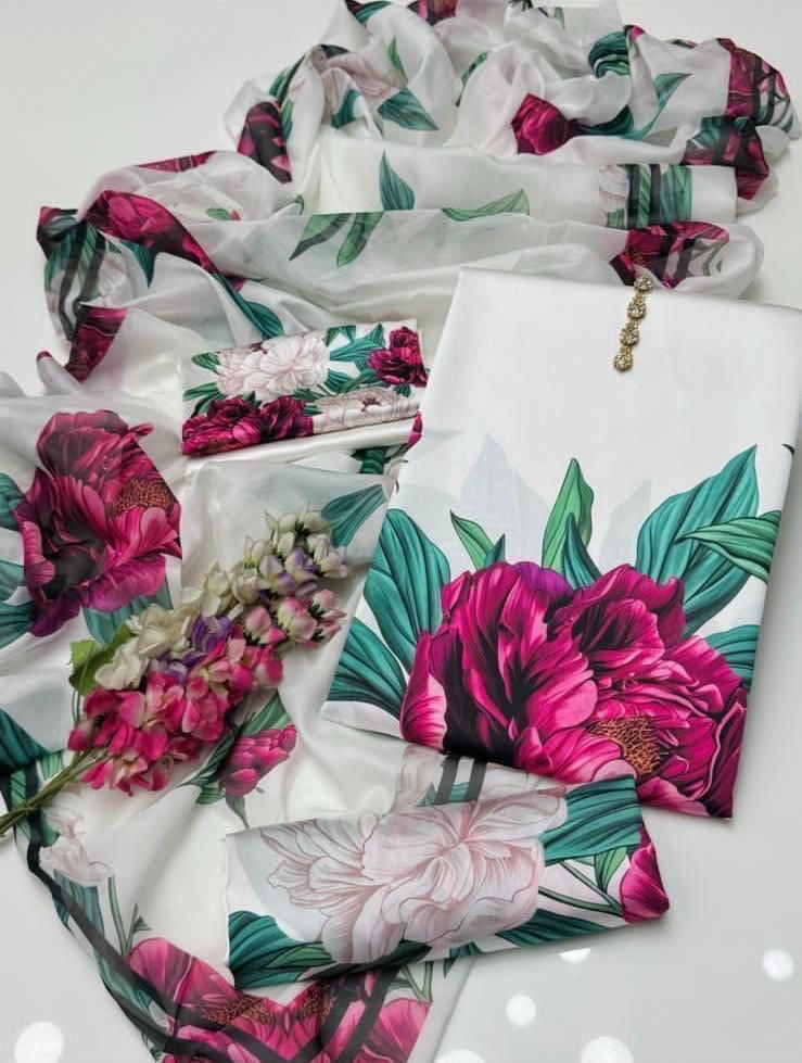 DIGITAL PRINT 3PC SILK UNSTITCHED SUIT 11